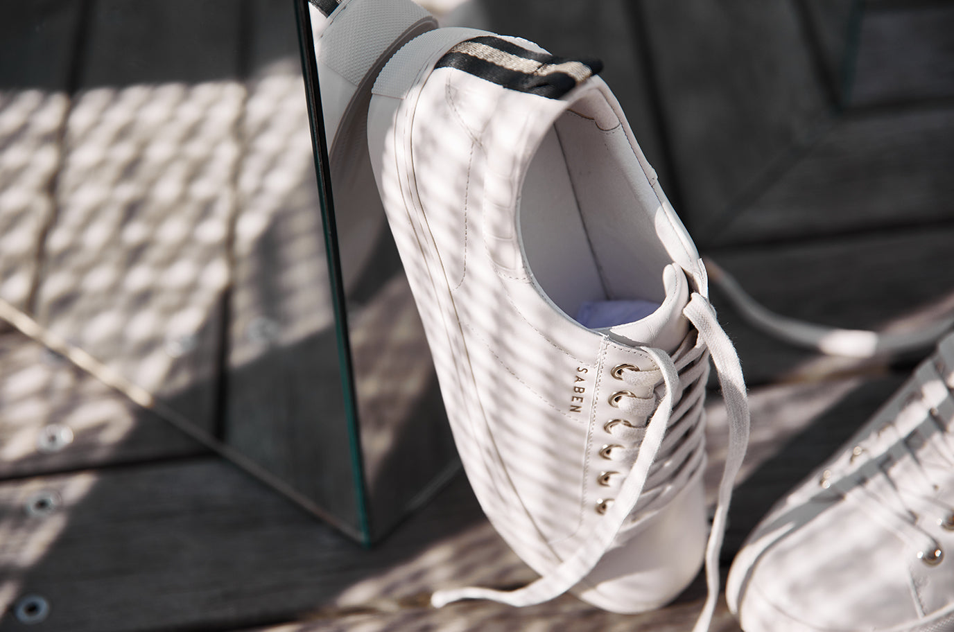 saben leather white sneaker alabaster comfy sleek classic everyday shoe