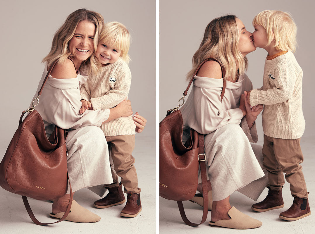 Saben Mothers Day Campaign featuring Abbylee Bonny and son Cas