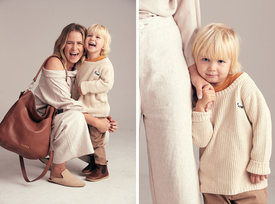 Abbylee bonny and son Cas for Saben Mothers Day campaign