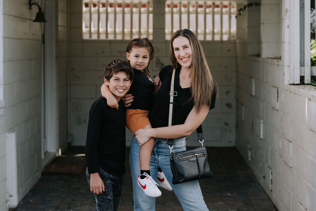 Jess Blair and her sons Taika and Harlem for the Saben Mothers Day Portrait Project