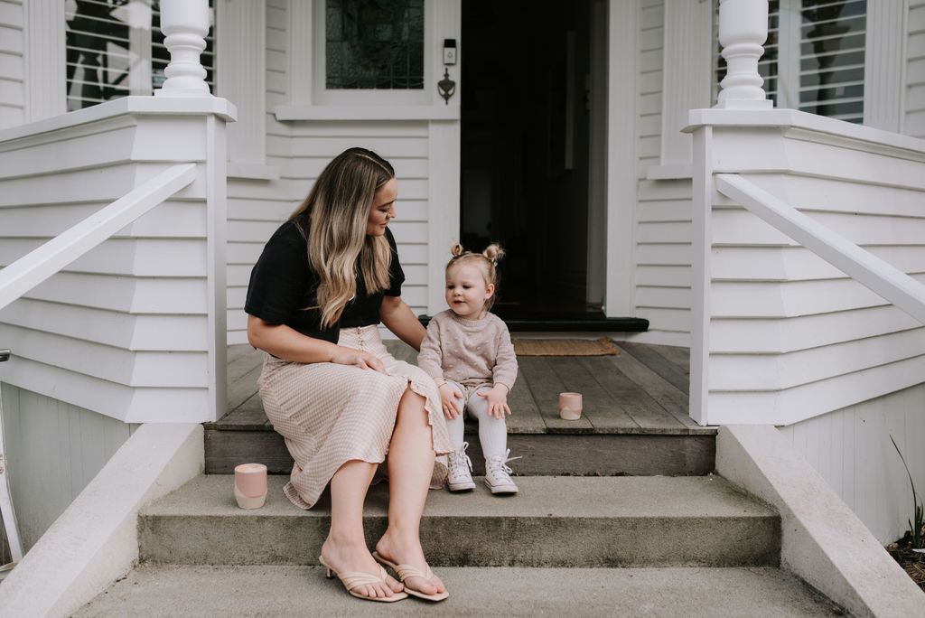 Fiona Goddard with her daughter Billie for Saben Mother's Day Project 2020 captured by Tash Stokes of Black Robin Photography
