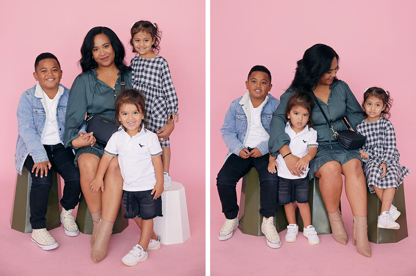 saben mothers day campaign black odile handbag worn by po betton
