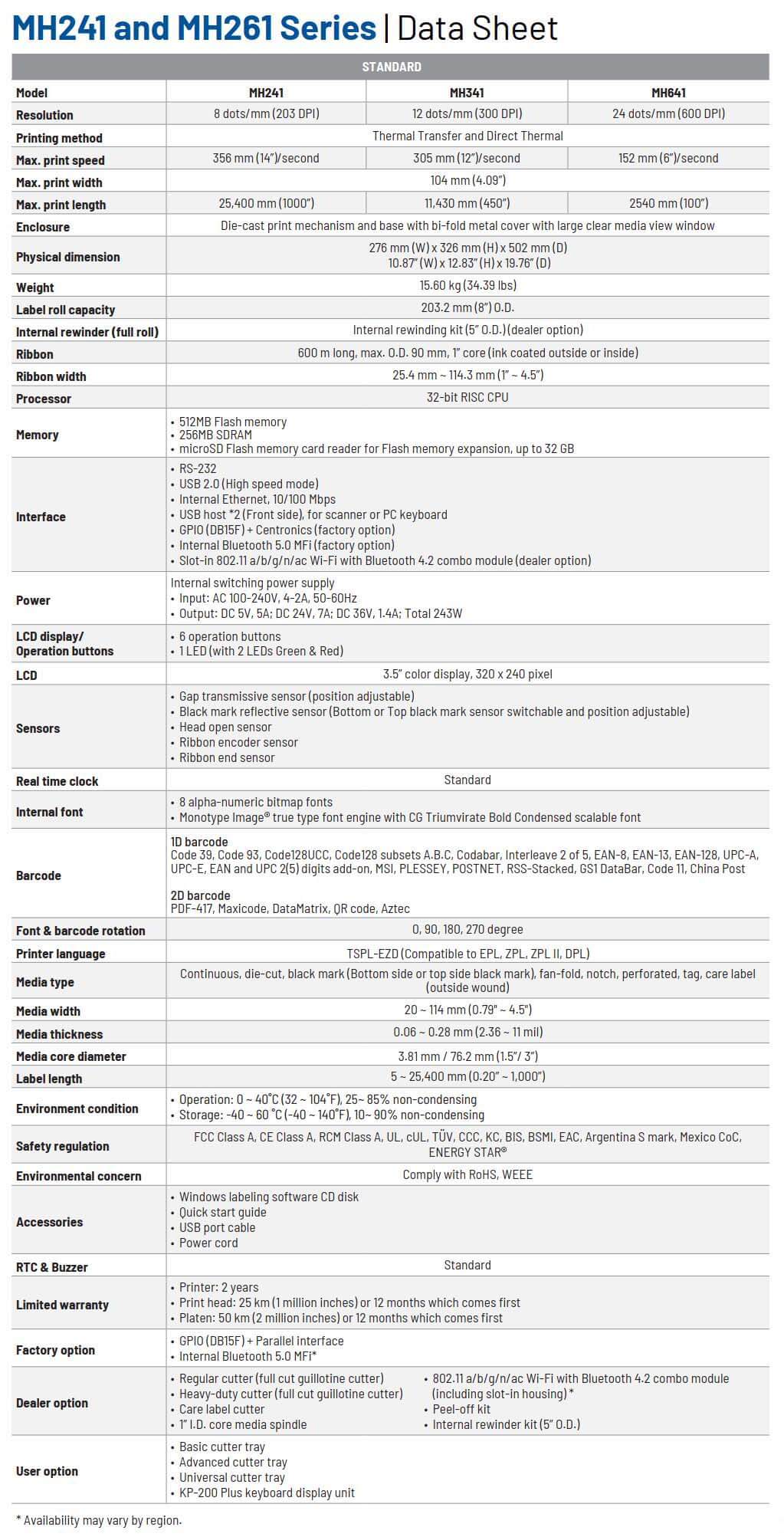 TSC MH241_MH341_MH641 data sheet