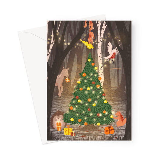 Kerstbos - Gevouwen kaart