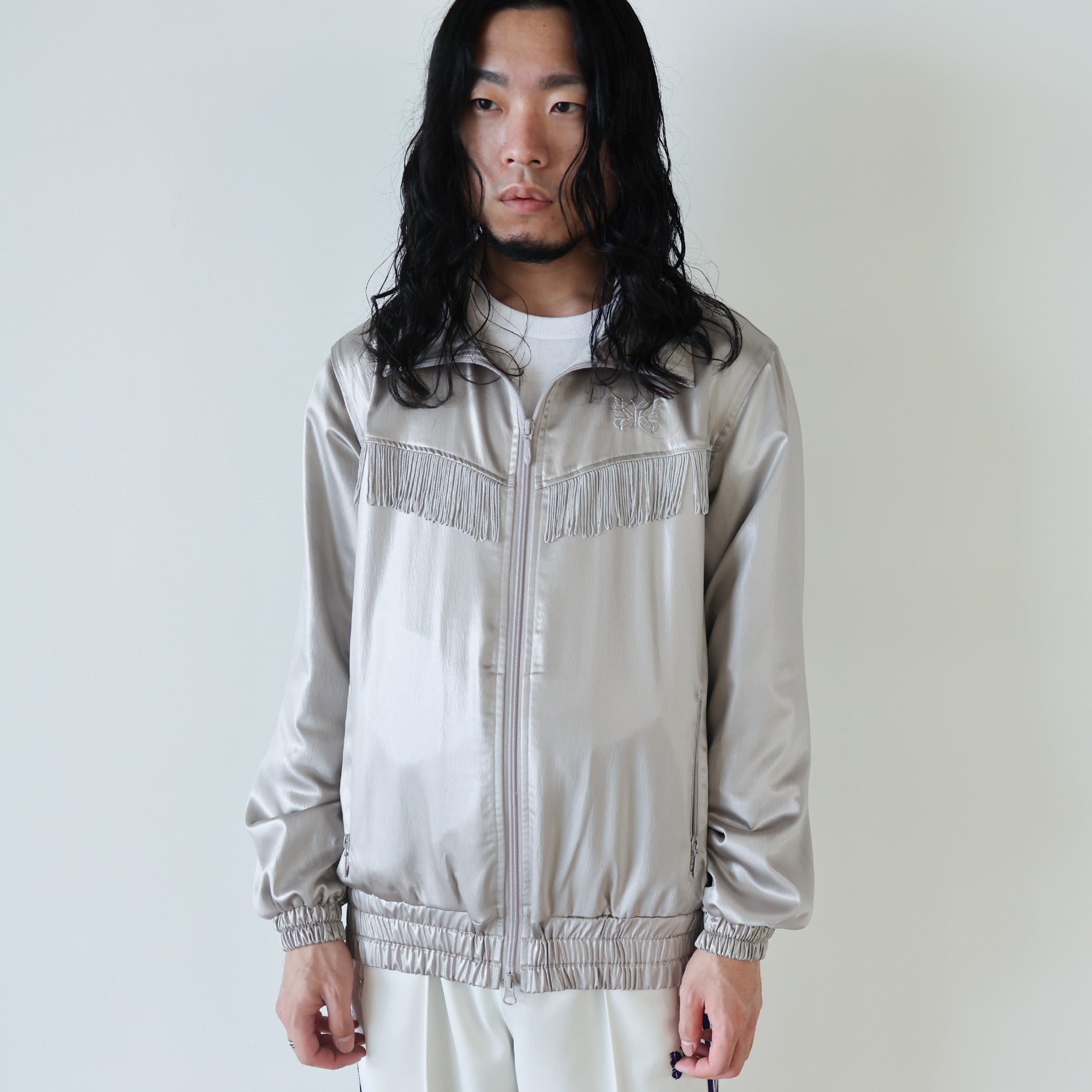 FRINGE TRACK JACKET - POLY SATEEN フリンジ-