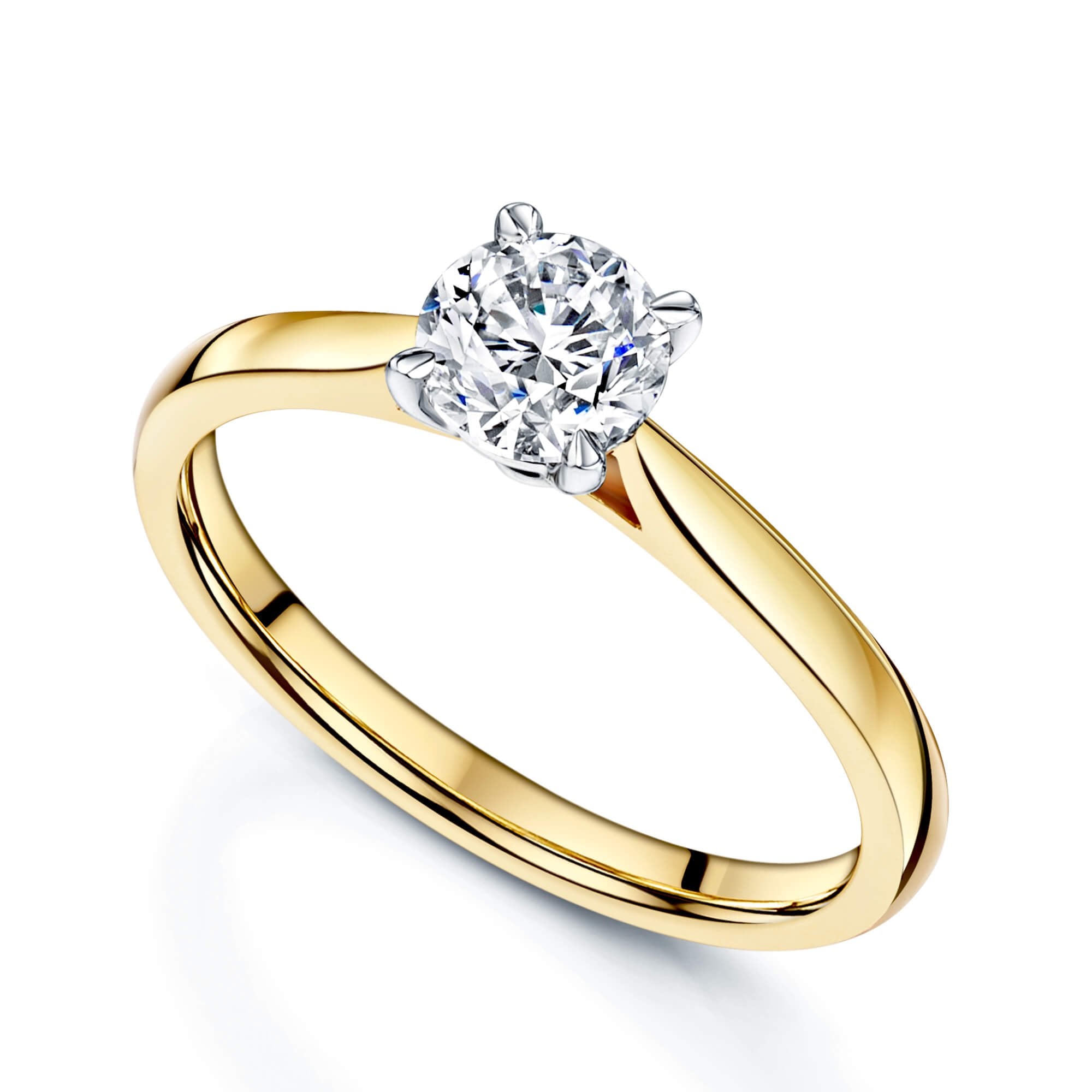 Engagement gold ring with diamondアクセサリー