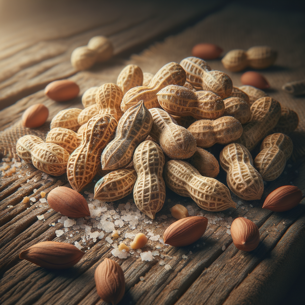 Image of raw and dry-roasted peanuts