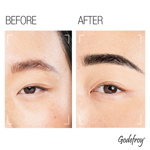 eyebrow tint before and after shade black