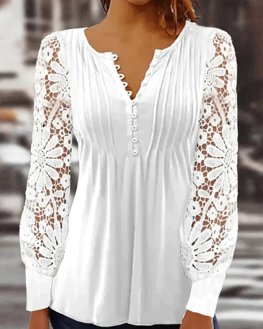 Frenza Blouse™ - Elegante blouse lange mouwen – Wokadio