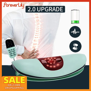 Recharging Pulse Heating Lumbar Massager Spectrum Therapy Waist Massager Relieve Lumbar Spine Stiffness Reduce Pain Relax Muscle - ThePainReliefShopOnline.net