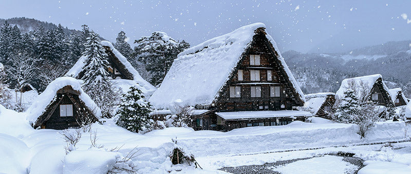 Shirakawa-go  Gassho-zukuri Farmhouses in Snow