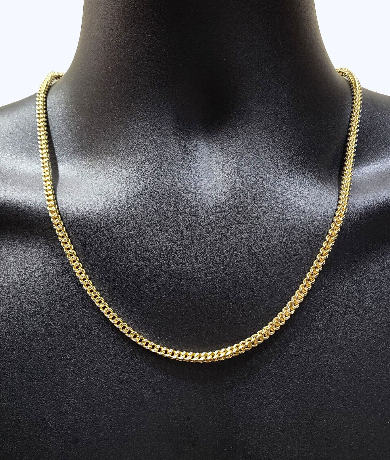 Solid 22 inches long 22k yellow gold handmade fabulous byzantine stylish chain  necklace unisex gifting jewel | TRIBAL ORNAMENTS
