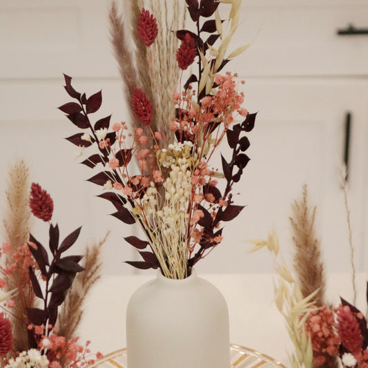PIKADINGNIS Dried Flower Arrangement with Vasedried Flower Bouquet with  Vase Dried Flowers with Stems (Style 5) 