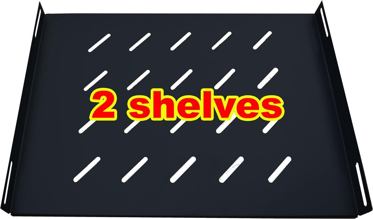 18U Wall Mount Server Rack Network Cabinet Lockable Standing Networking Enclosure on Wheels 24-inch Depth - 8-Way POWERBAR - 2 X Heavy-Duty SHELVES - Casters with Stoppers - Dust-Proof Cable Entries