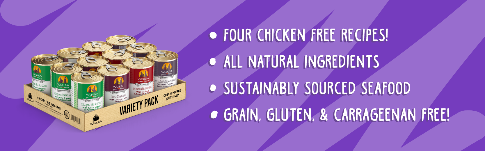 Weruva, Chicken Free Just 4 Me Variety Pack