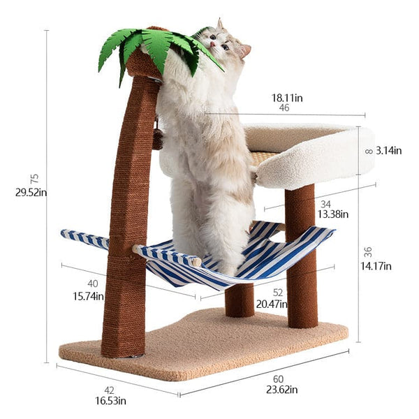 Coconut Island Typical Cat Tree /Cat Tower 75cm – KZLAA