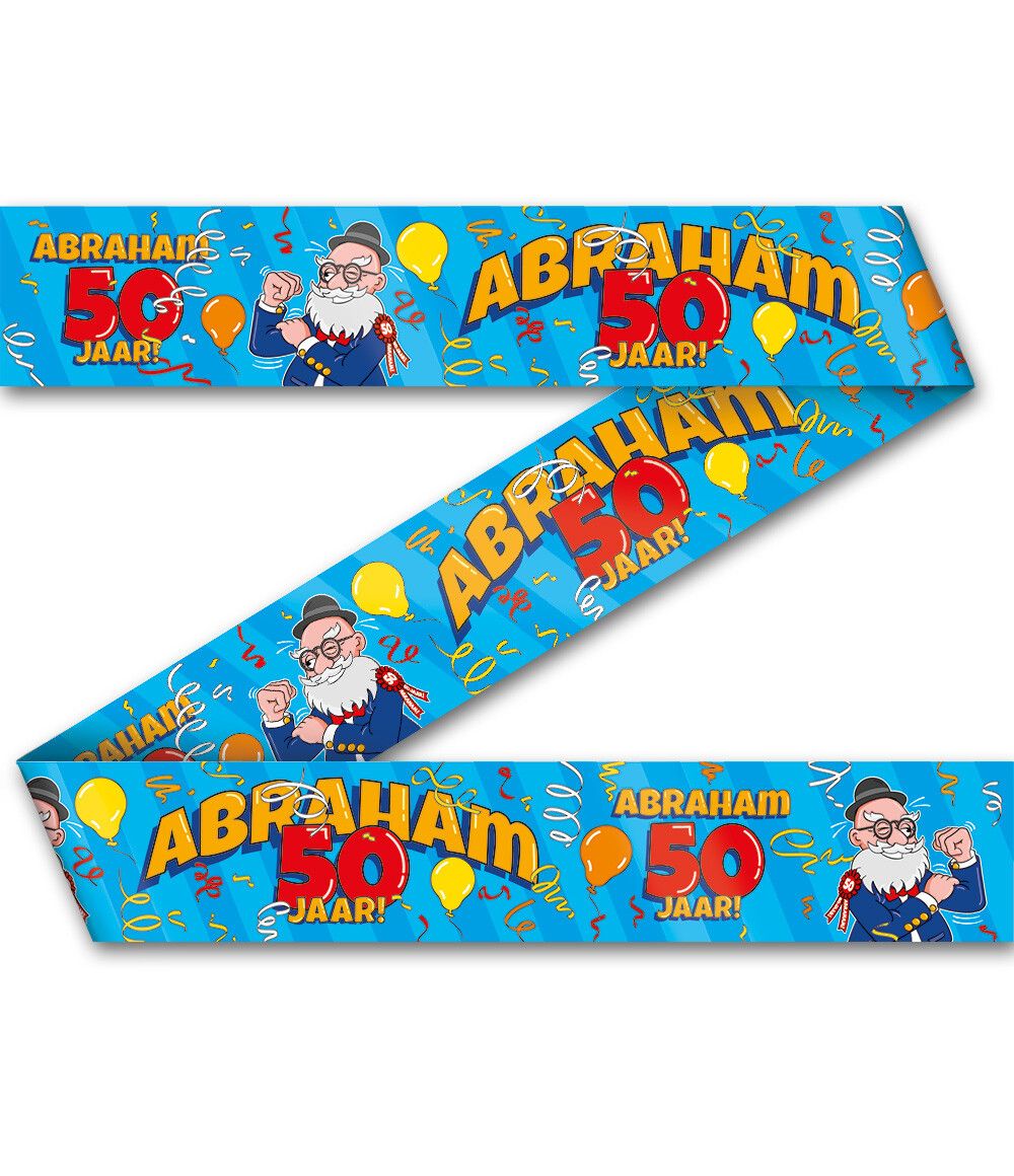 Toegangsprijs fluctueren Super goed Party lint - Abraham 50 jaar cartoon — De Goudse Feestwinkel