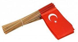 Vlaggetje op stok papier Turkije