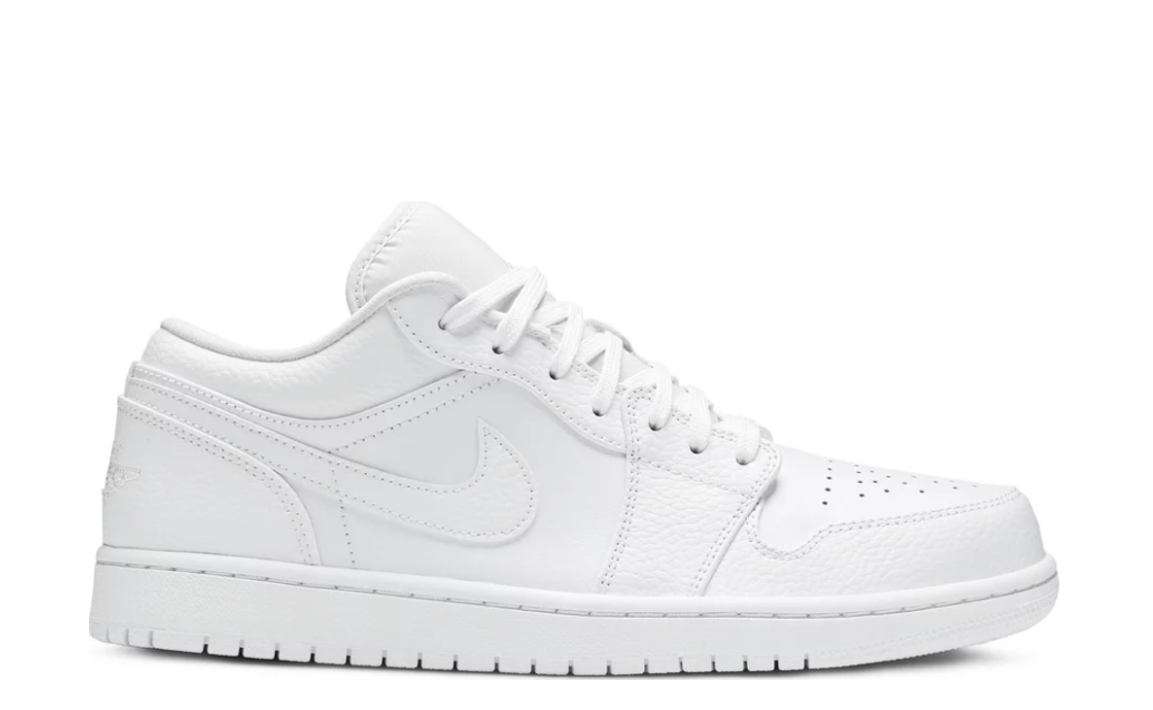 Air Jordan 1 Low 'Triple White Tumbled Leather'