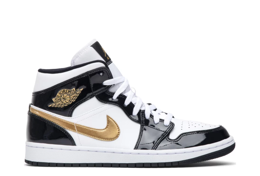 Air Jordan 1 Mid SE 'Patent Metallic Gold'