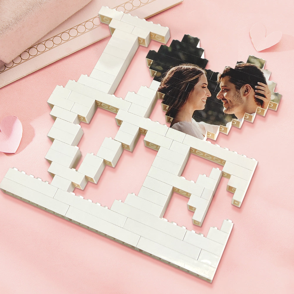 Custom Building Block Puzzle Block Love Photo Brick Puzzles Gifts for Lovers - BuildingPuzzleAU product image