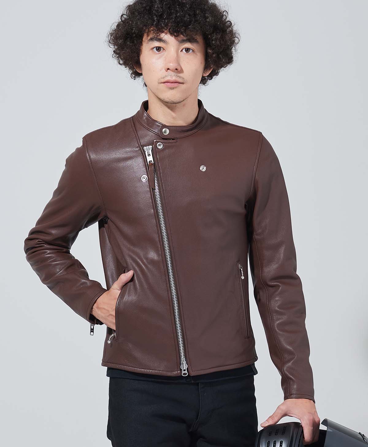 Leather jacket semi-double leather jacket | Kadoya official online 