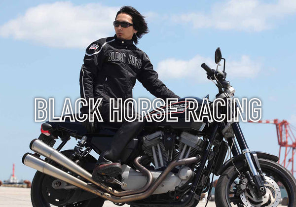 身幅42cmカドヤ革ジャン　メッシュ　BLACK HORSE RACING