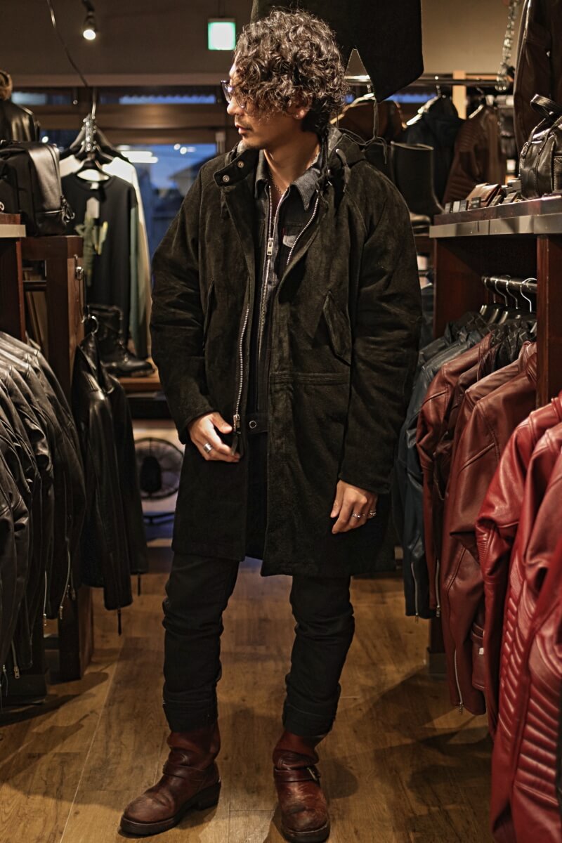 Denim JKT and leather mod coat