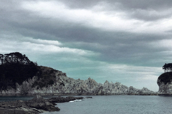 Jodohama beach with cloudy sky