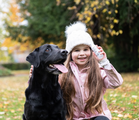 Kates daughter and dog