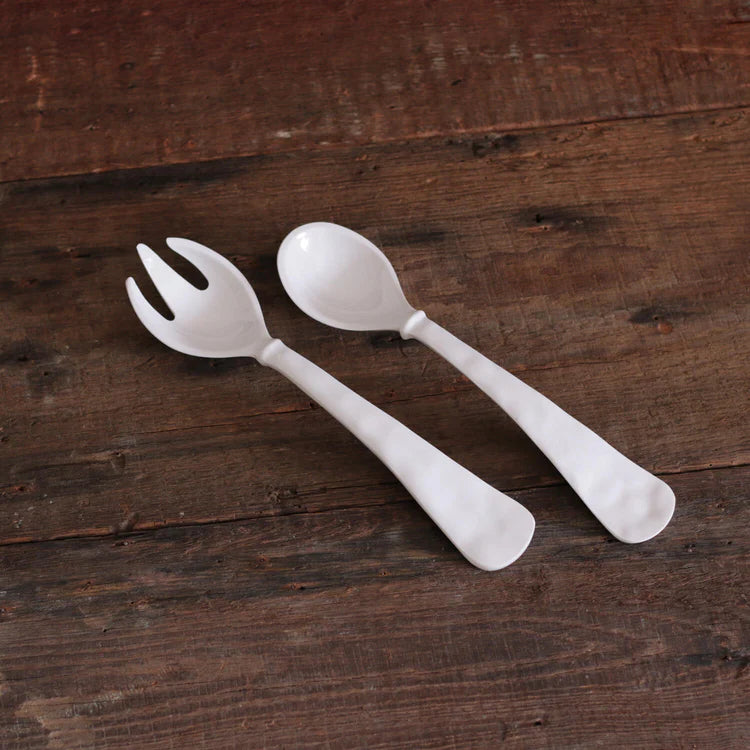 Vida Havana Large Salad Servers in White
