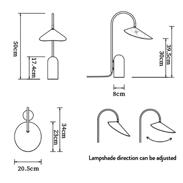 Creative Leaf Shape Hat Table Lamp