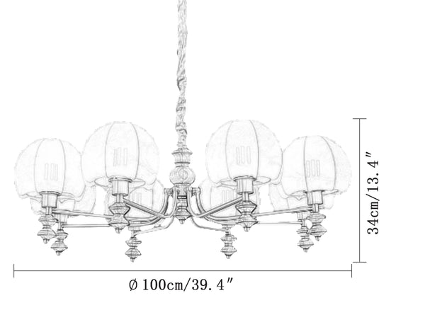 Vintage Mushroom Head Chandelier