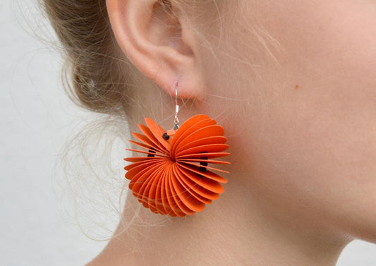 DIY Kit : Earrings Made of Colored Cardstock Paper Jewelry 