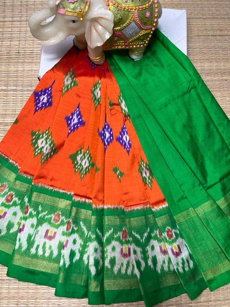 Pochampally Ikkat Silk Medium Size Lehenga IKTWNEC7TMSL