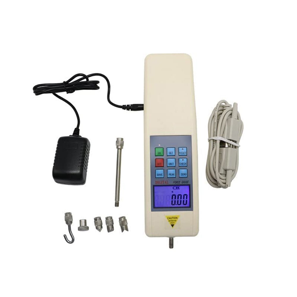 VTSYIQI Digital Force Gauge Meter Tester Push Pull Gauge Dynamometer with Capacity 50KN External Sensor
