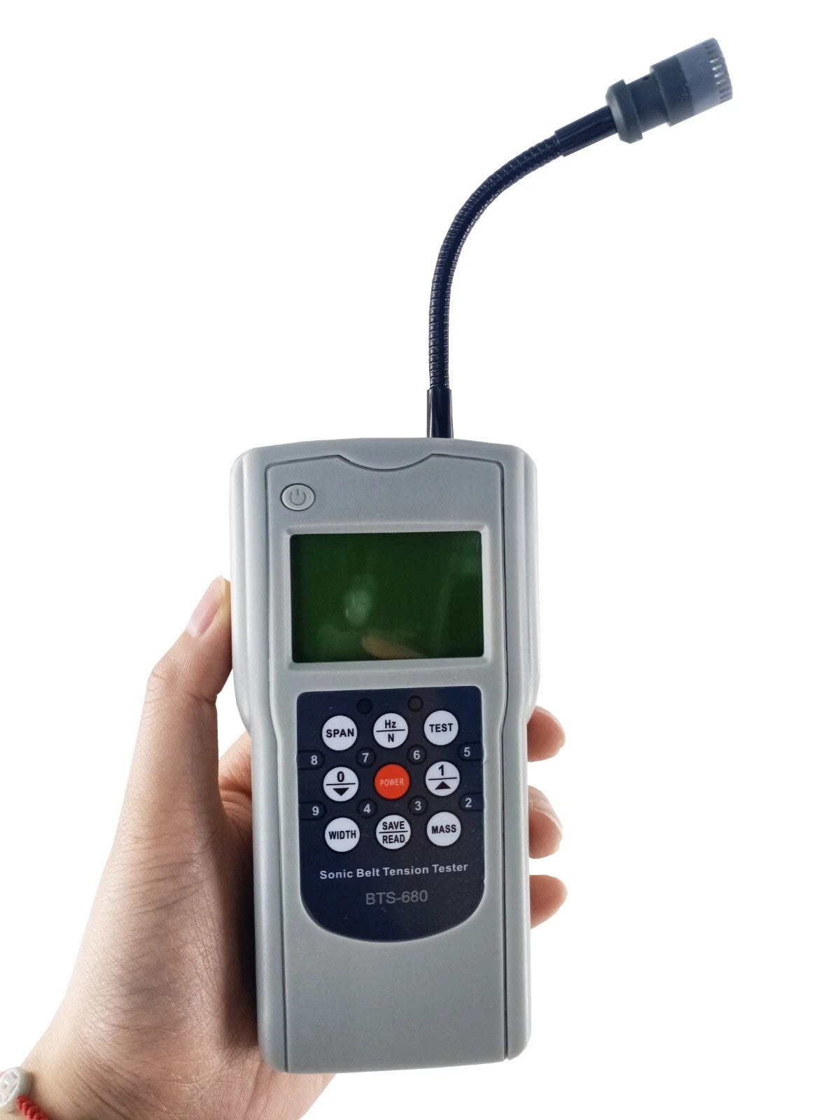VTSYIQI Sonic Belt Tension Meter Tester Gauge Acoustic Belt Tensionmeter with LCD Display Unit Hz/N Measuring Range 10 to 680Hz Display Accuracy 土1Hz for Measuring Transmission Belt Vibration Frequency