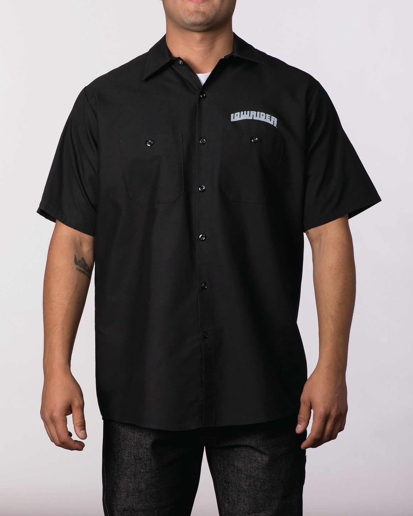 LOWRIDER RED CAP S/S WORK SHIRT – Lowrider Merchandise