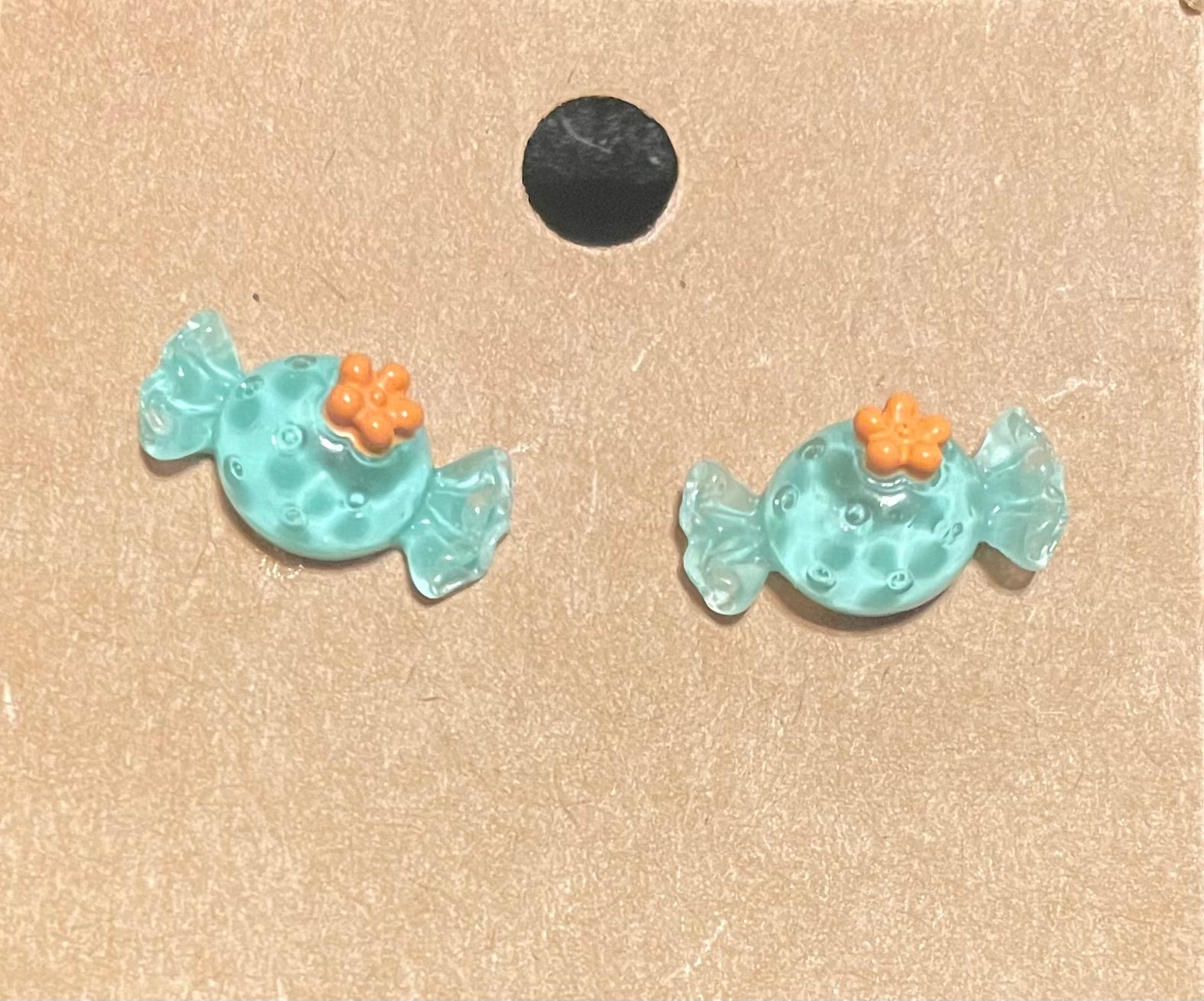 Small turquoise candy post earrings