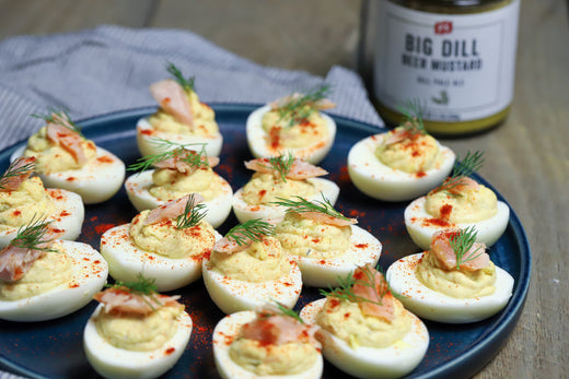 Smoked Salmon Deviled eggs