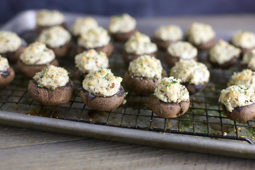 Shallot & Parmesan Stuffed Mushroom