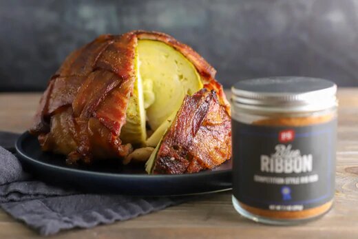 smoked bacon wrapped cabbage