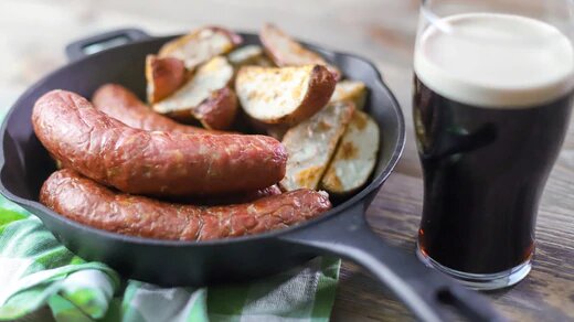 Corned beef sausage & cabbage