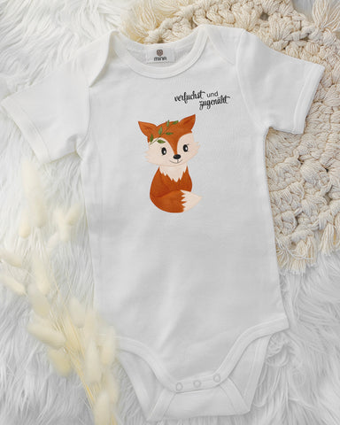 Babybody mit Bügelbild Fuchs Freddy