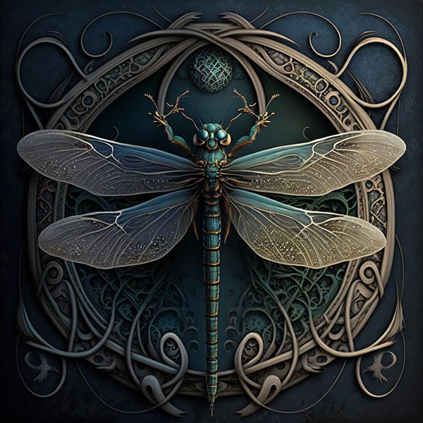 Dragonfly as a symbol for an angels