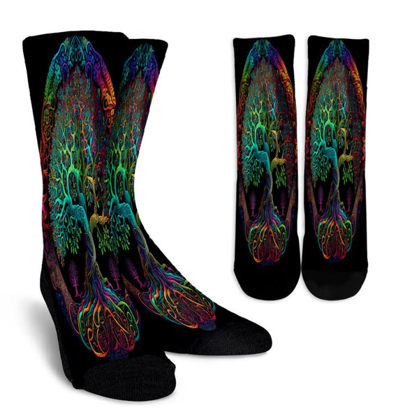Psychedelic Tree of Life Socks - Crystallized Collective