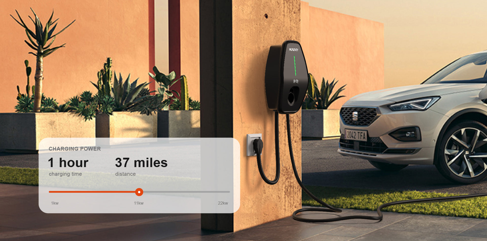Nurzviy Plug-in EV Charger for Home High-speed Charging Solution