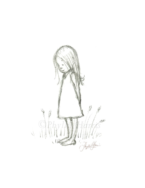 It s ok to be a little sad sometimes original art sketch 