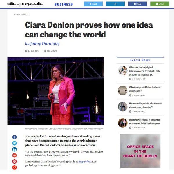 Ciara Donlon proves how one idea can change the world
