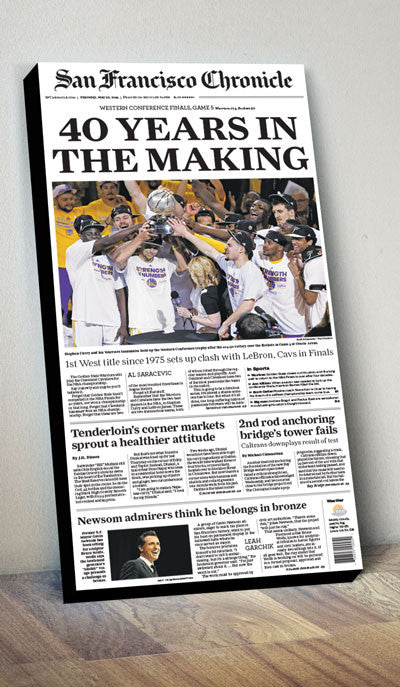 Golden State Warriors 40 Years Conference Final Cover Print San Francisco Chronicle Online Store